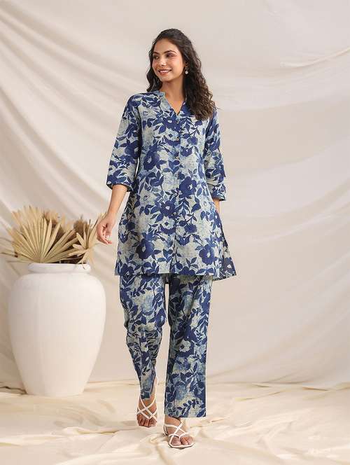 Women Blue Co Ord Set