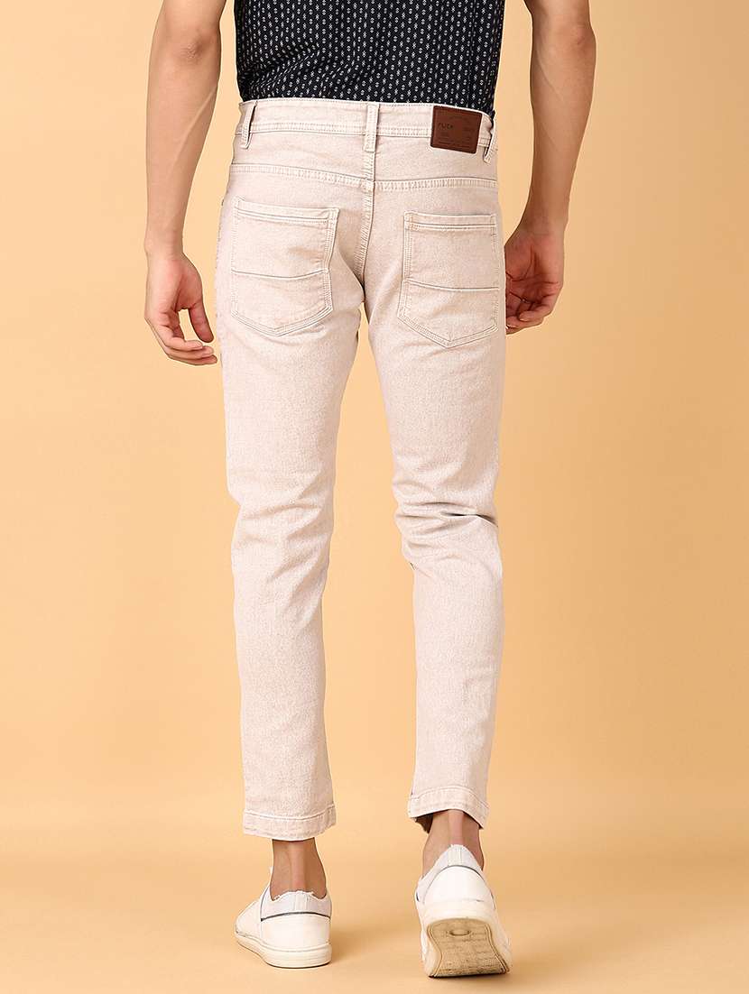 Men Mid Rise Slim Fit Plain Jeans
