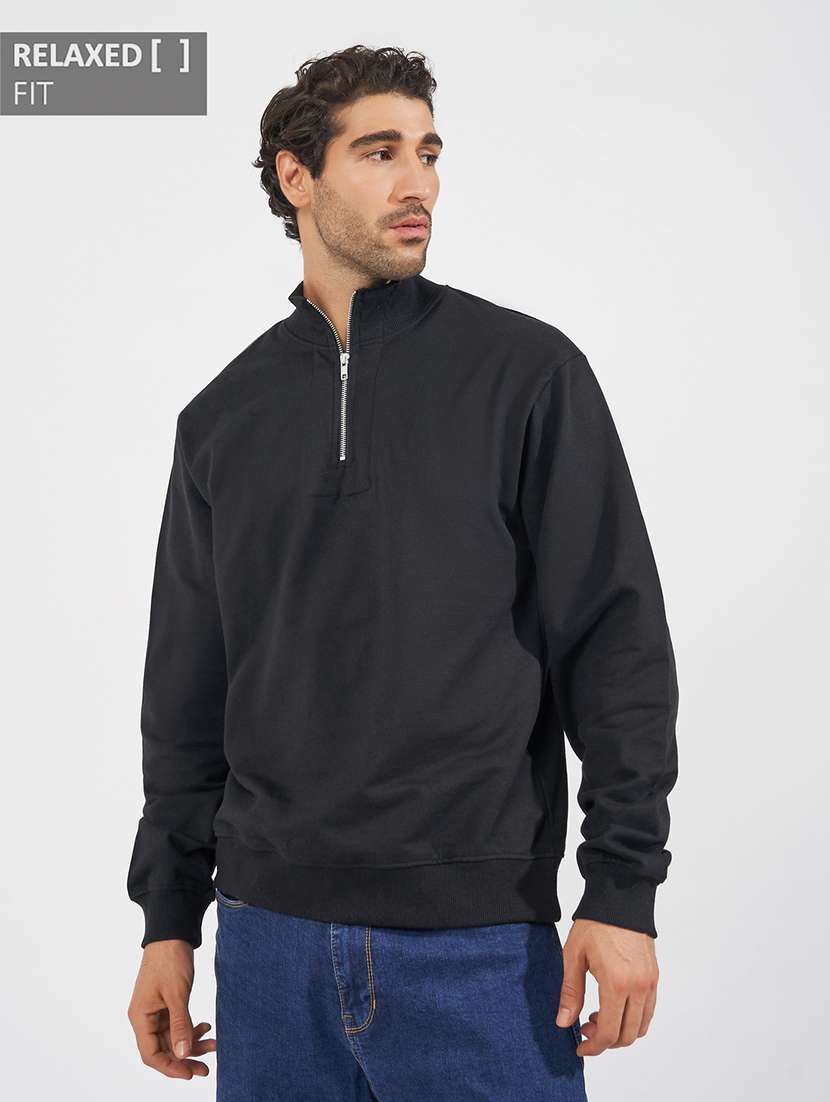 Men Solid Long Sleeve Sweatshirt