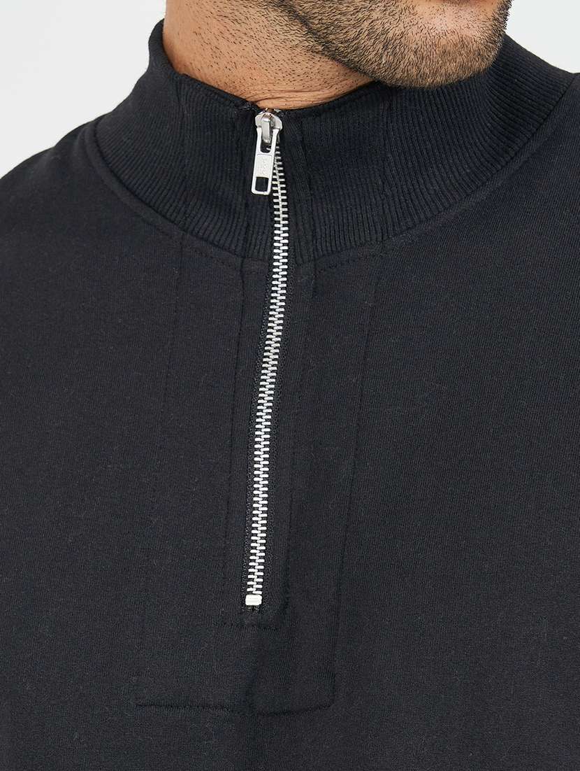 Men Solid Long Sleeve Sweatshirt