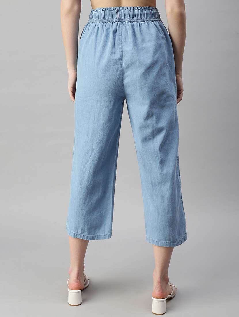 Women Solid Calf Length Palazzo