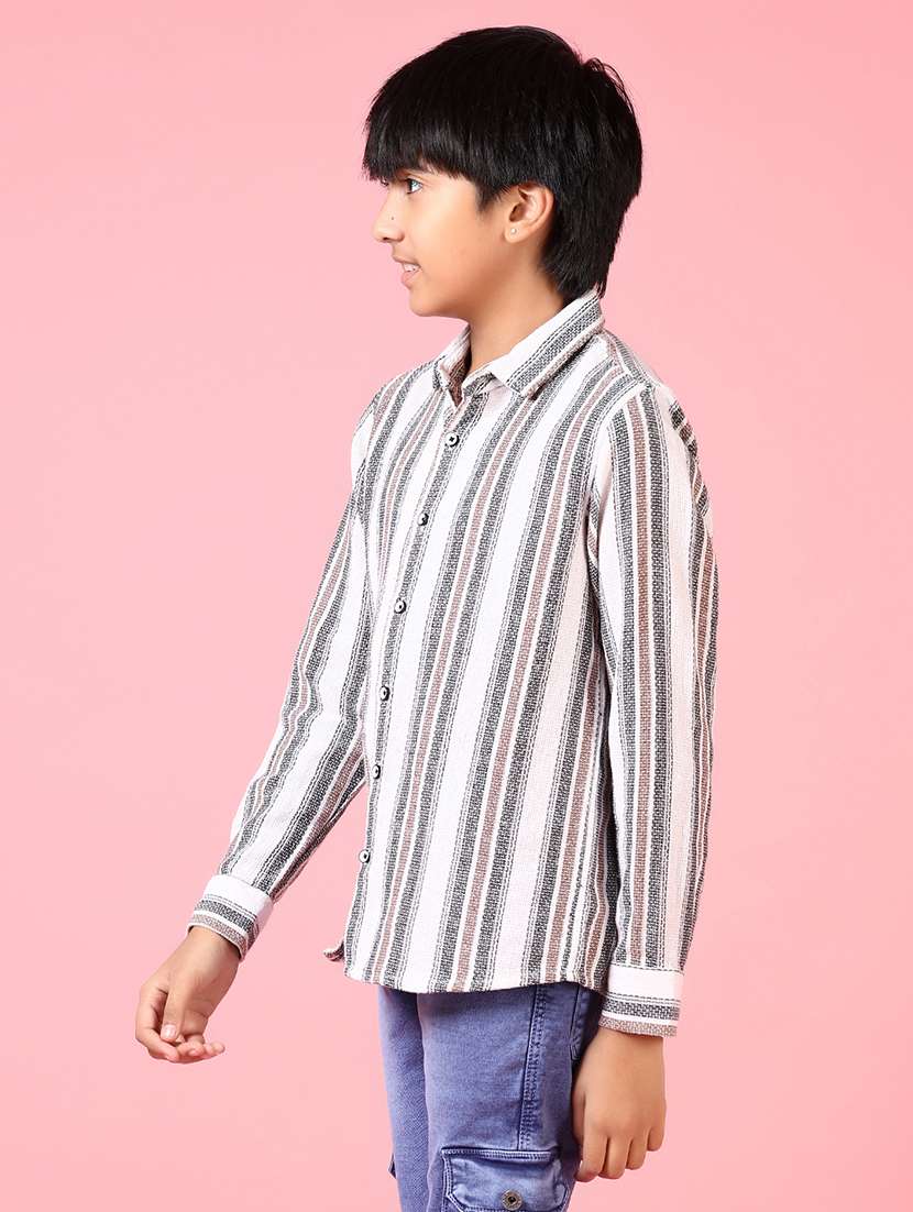 Boys Long Sleeves Striped Shirt