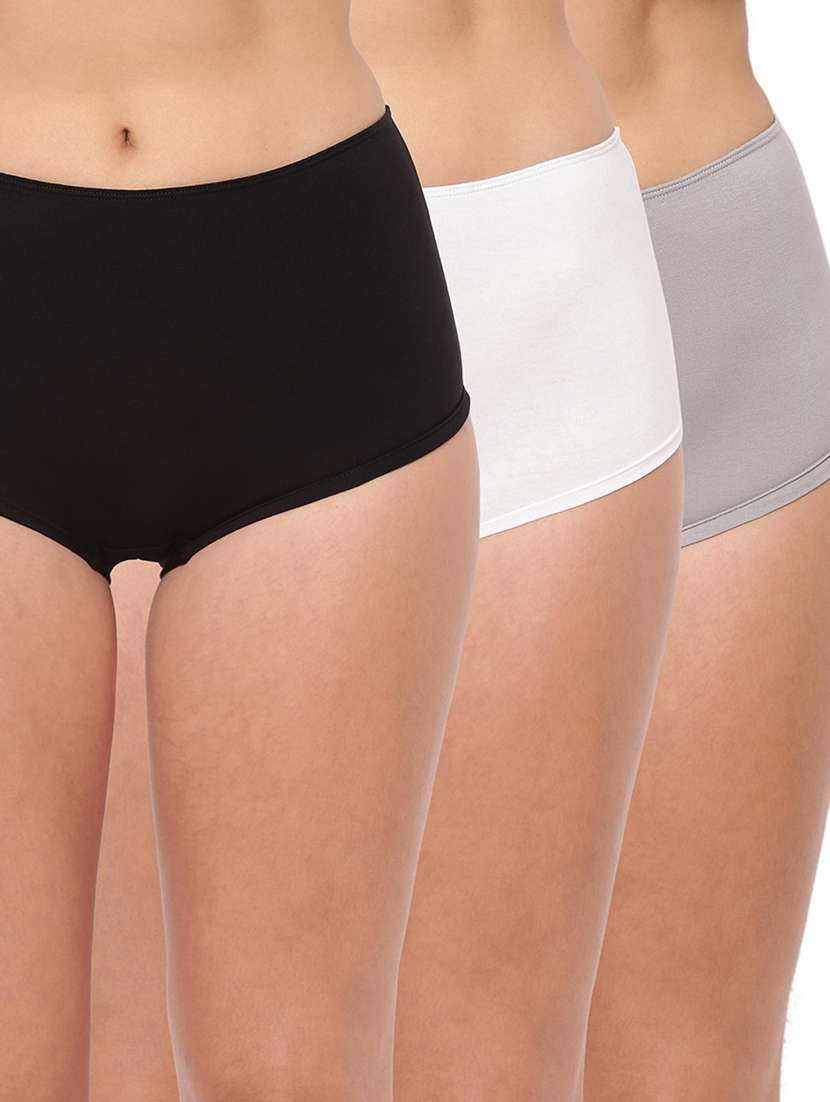 Women Pack Of 3 Solid Low Rise Panty 
