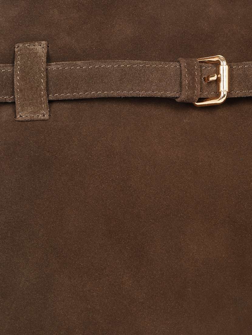 Women Solid Leather Handbag