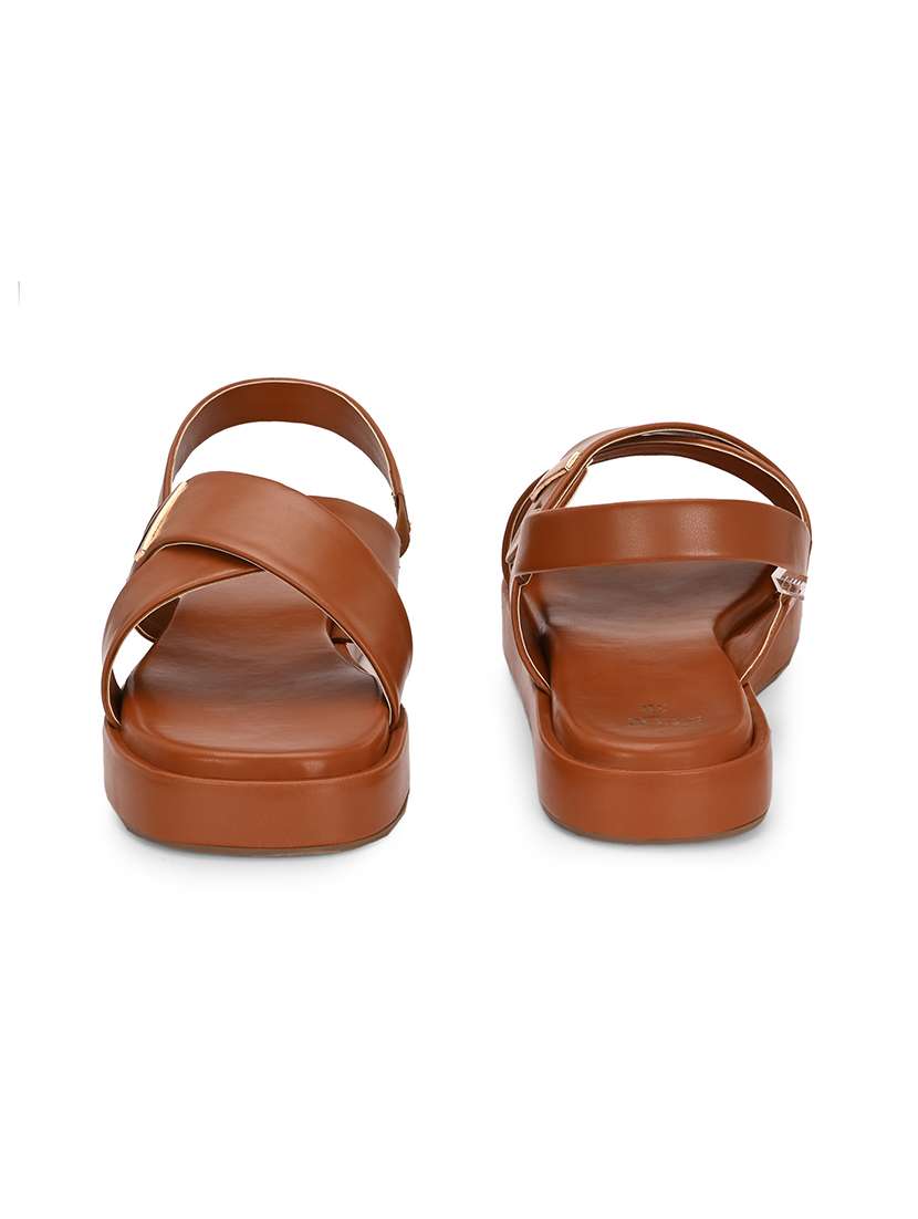 Women Brown Back Strap Sandal