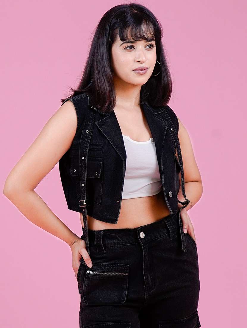 Women Denim Jacket And Trouser Co Ord Set