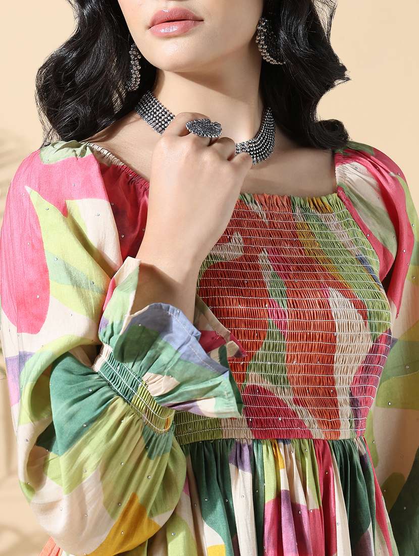 Women Printed Top And Trouser Co Ord Set