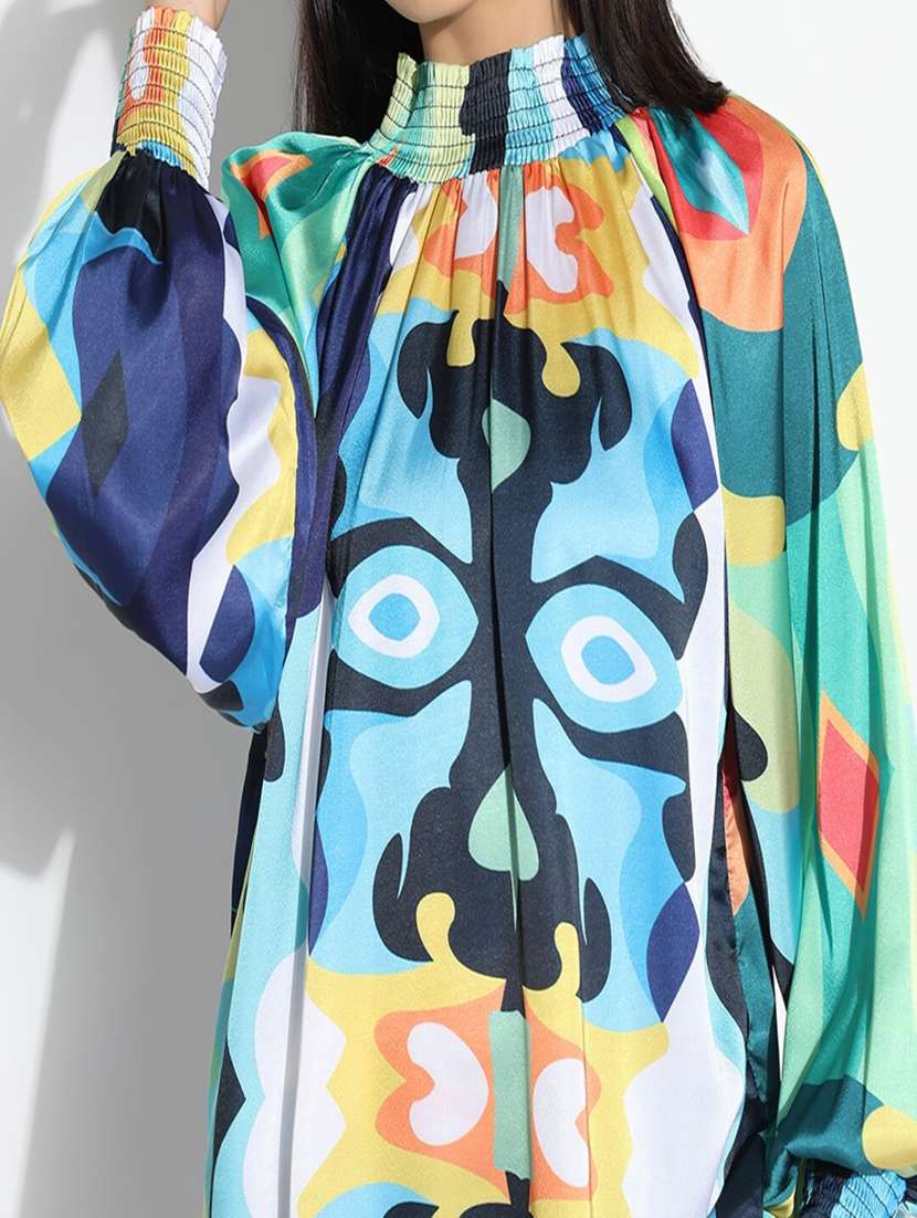 Women Printed Top And Trouser Co Ord Set