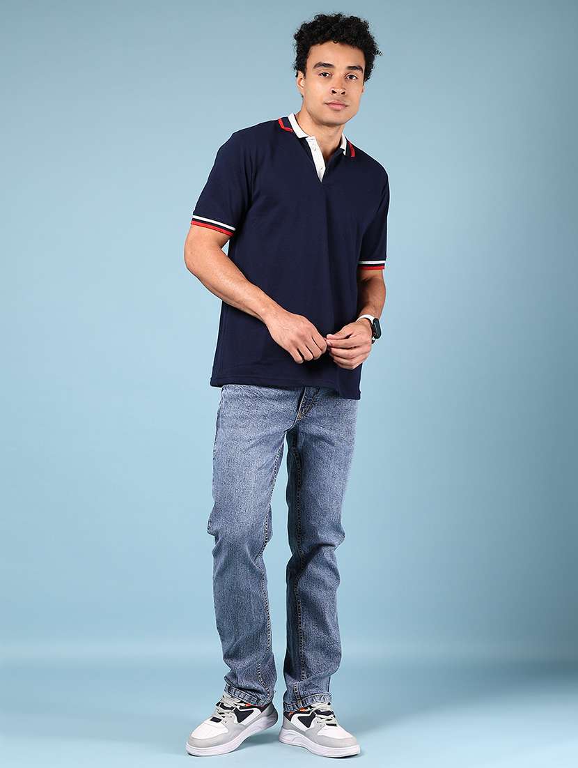 Men Blue Mid Rise Full Length Jeans