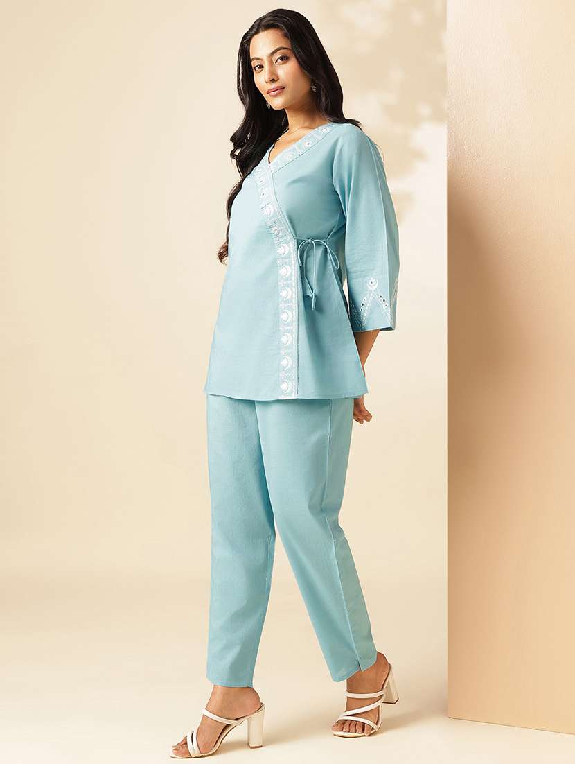 Women Three Quarter Sleeve Ethnic Co Ord Set