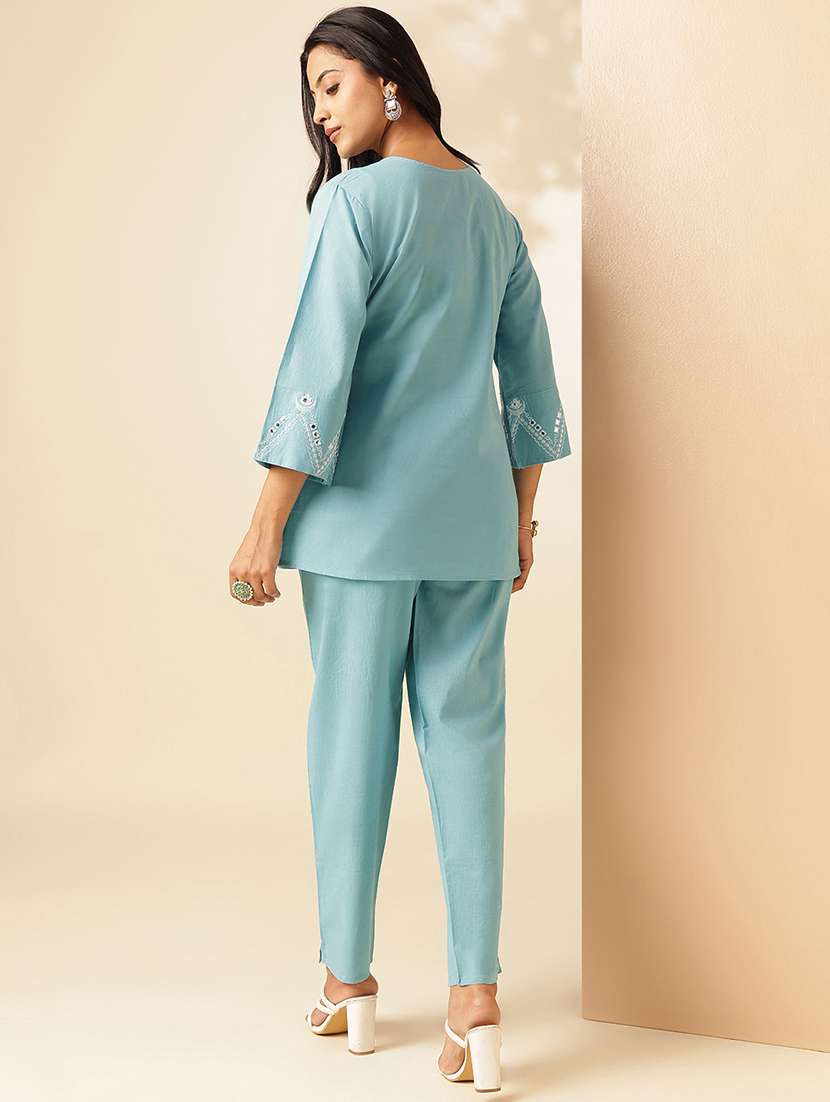 Women Three Quarter Sleeve Ethnic Co Ord Set