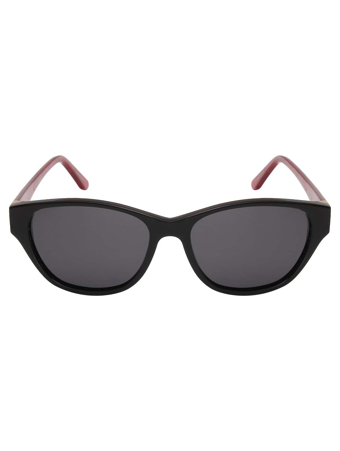 Ted Smith Women Black Premium Italian Acetate Sunglasses With Polarized Lenses.