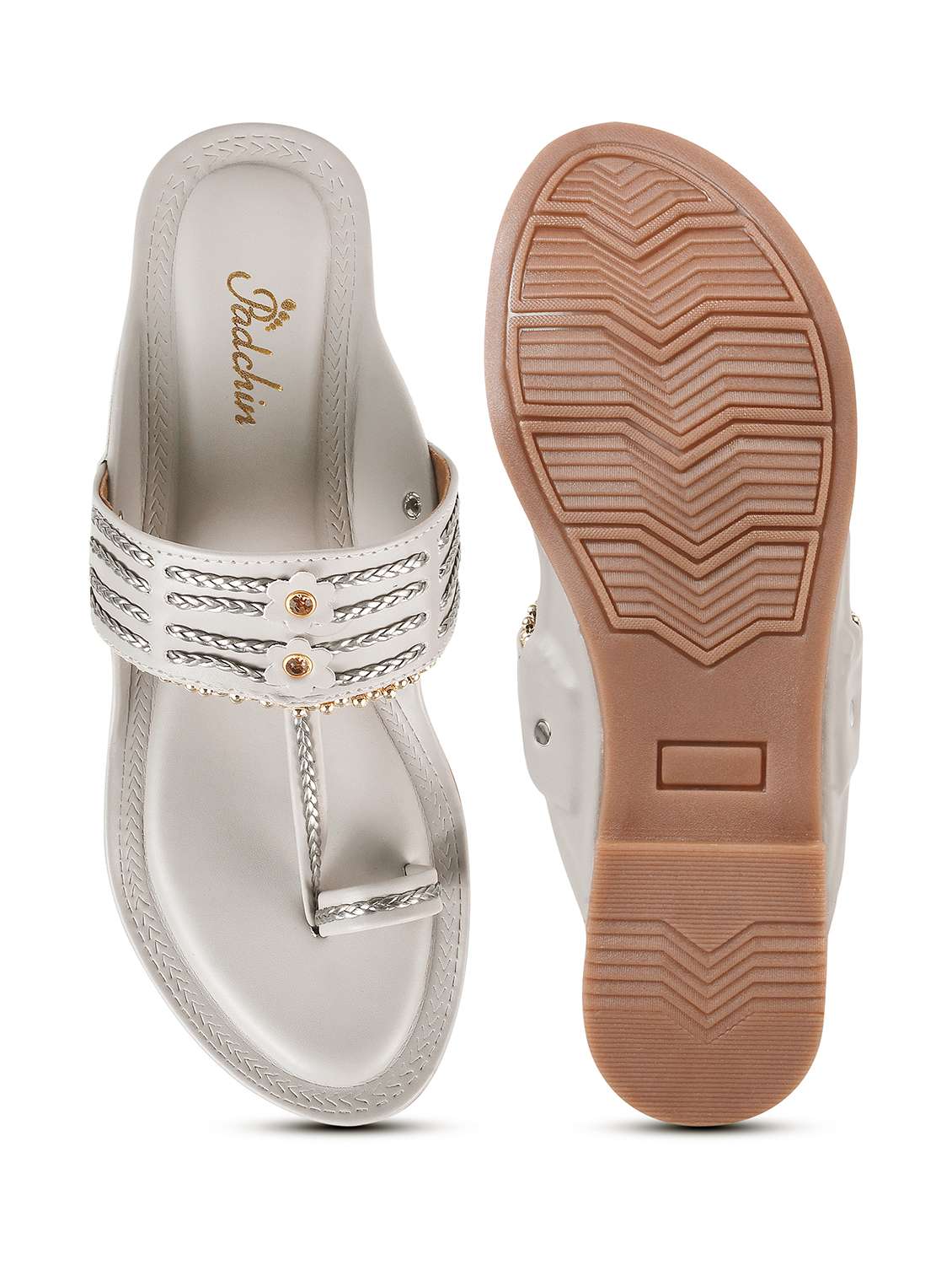 Grey Pu One Toe Kolhapuris