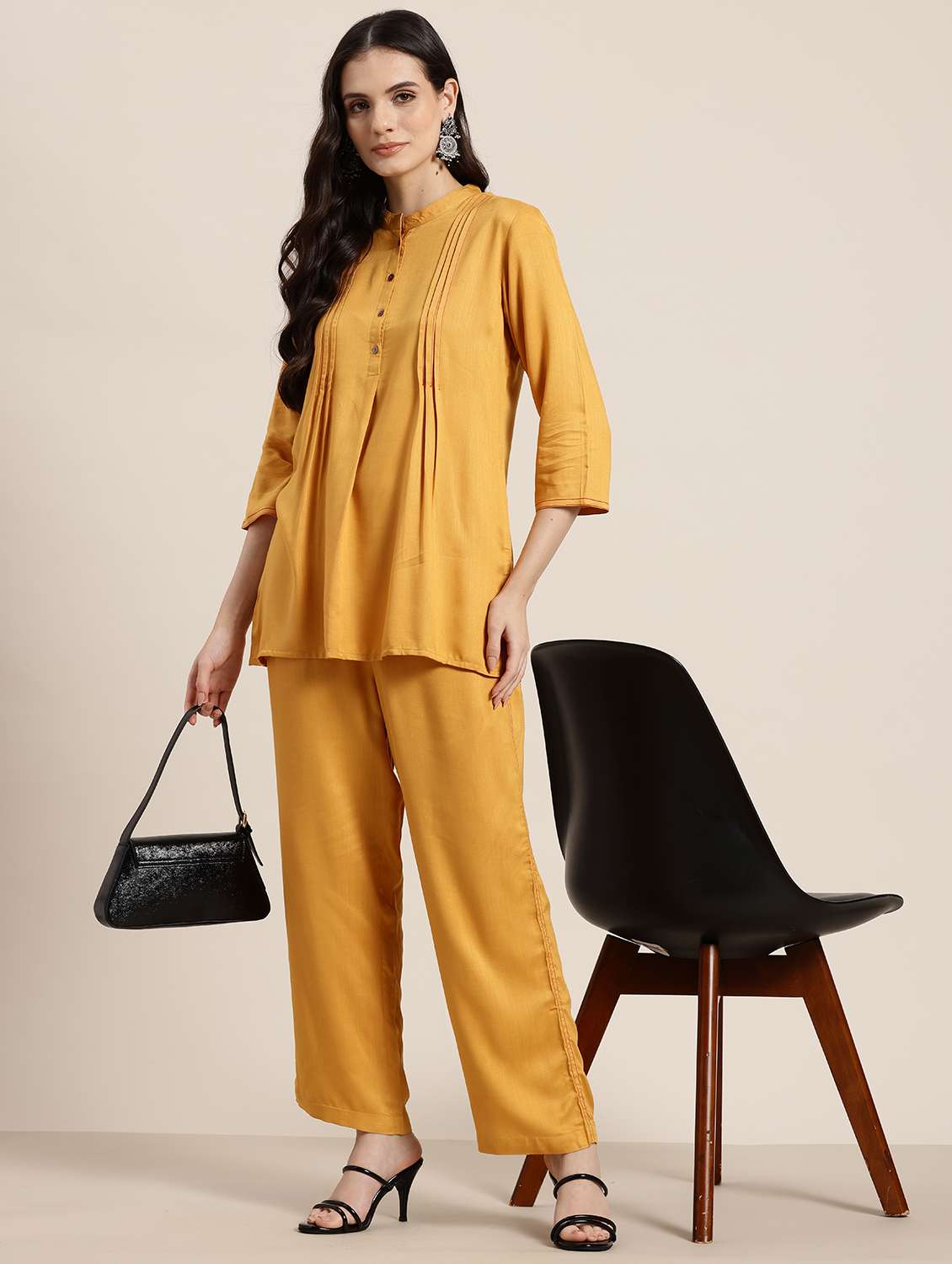 Women Three Quarter Sleeve Ethnic Co Ord Set