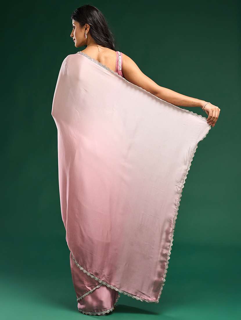 Women Ombre Embellished Bordered Saree With Blouse