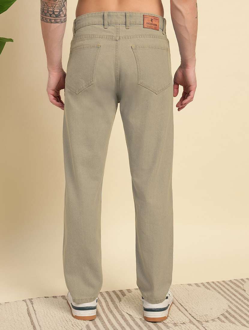 Men Plain Mid Rise Full Length Jeans