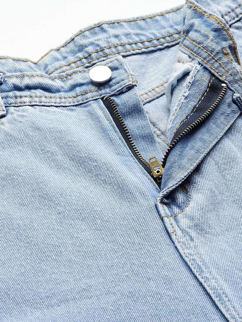 Women Distressed High Rise Straight Fit Jean