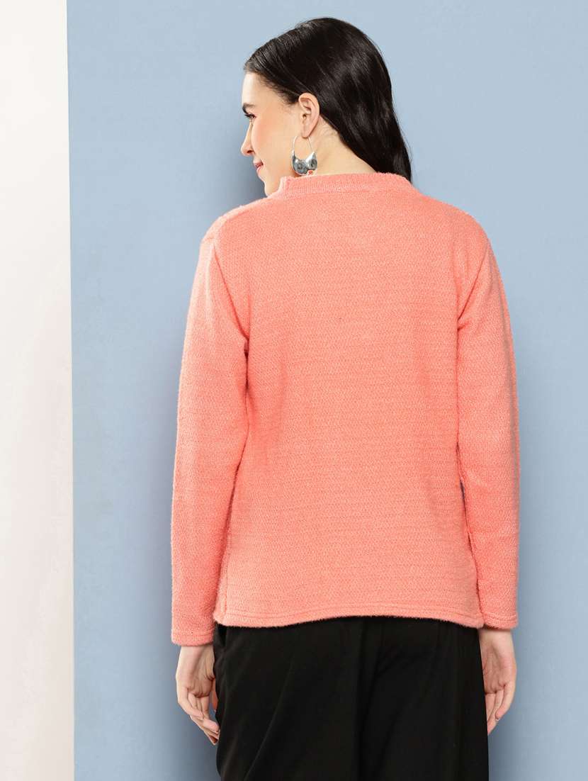 Women Self Design Long Sleeve Cardigan