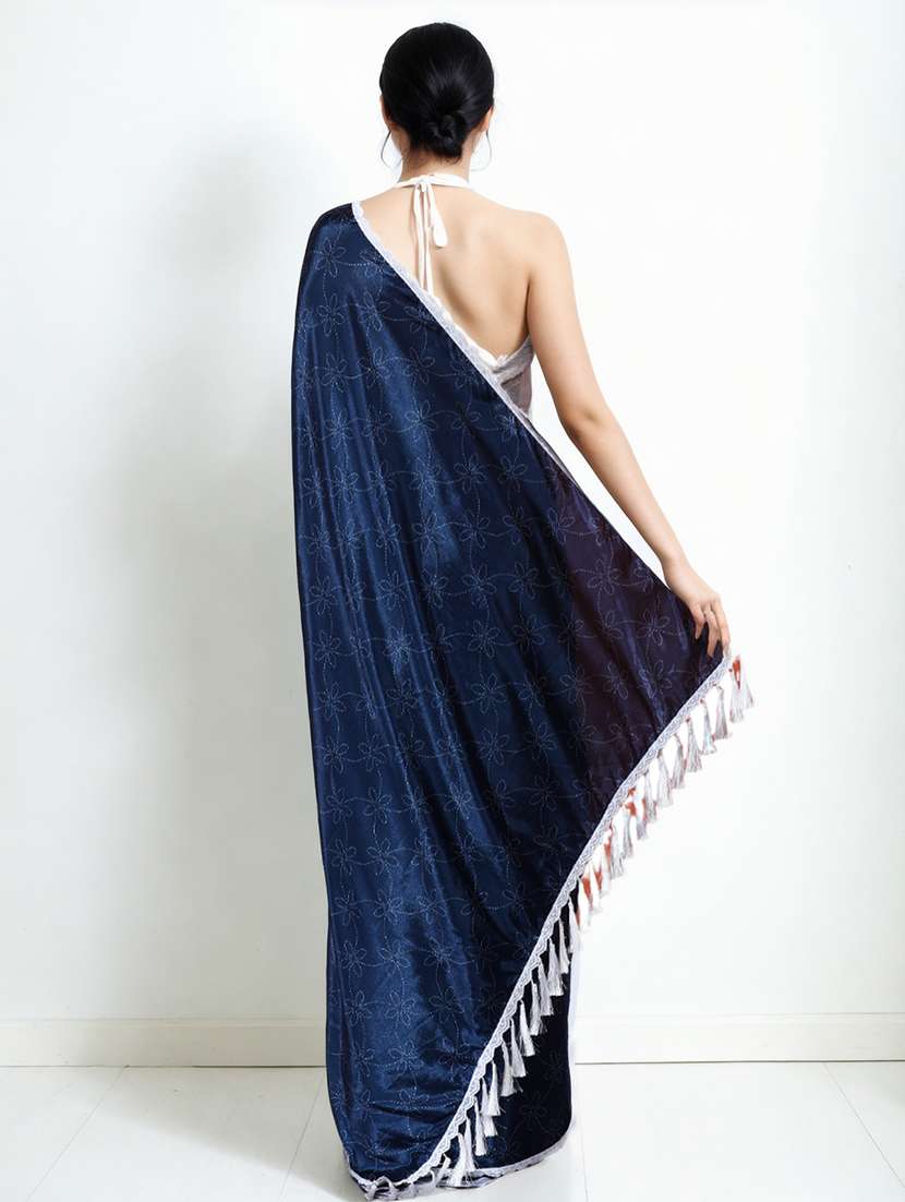 Women Printed Casual Wear Saree With Blouse