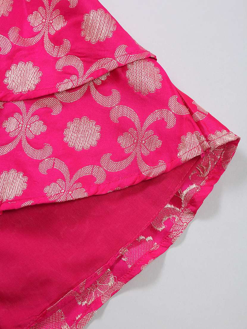 Girls Embellished Lehenga Choli With Dupatta Set
