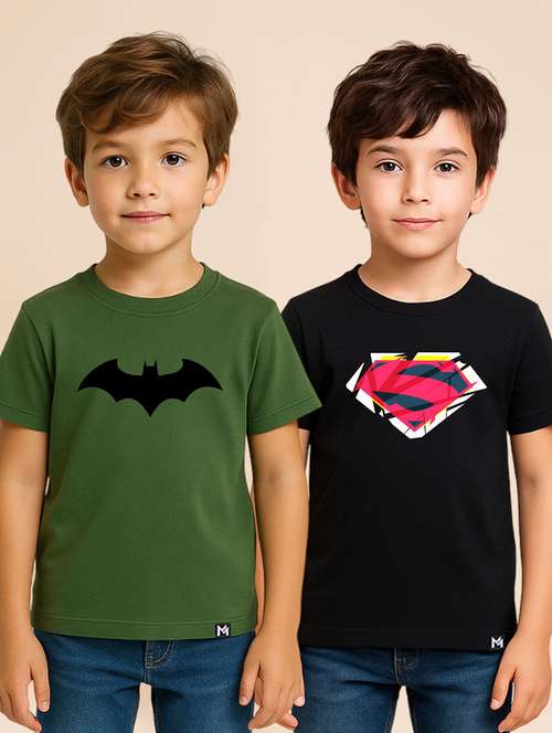 Boys Packof 2 Printed Short Sleeve T Shirt