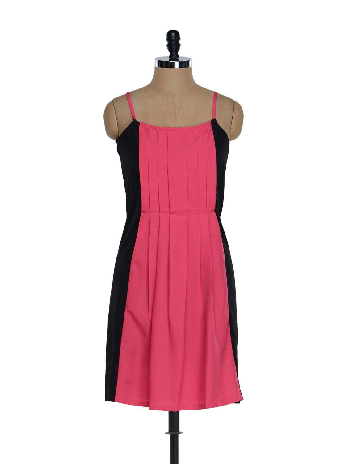 Buy Pink Dresses, Black Handbags with Black Boots Scrapbook Look by