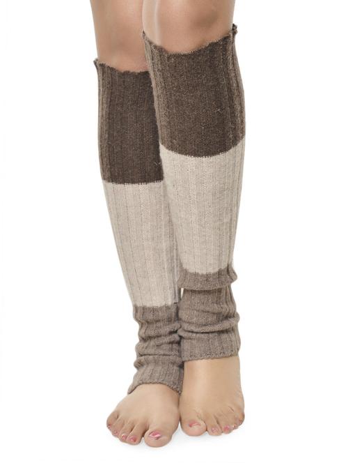 beige leg warmers