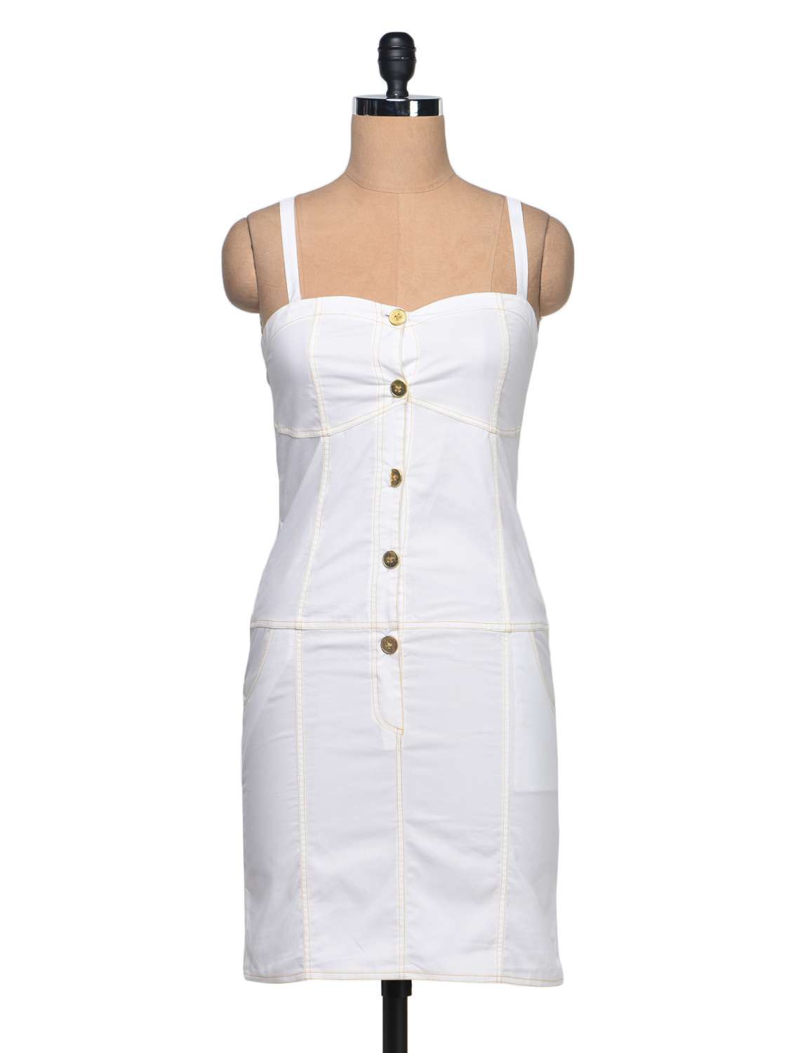 white cotton bodycon dress