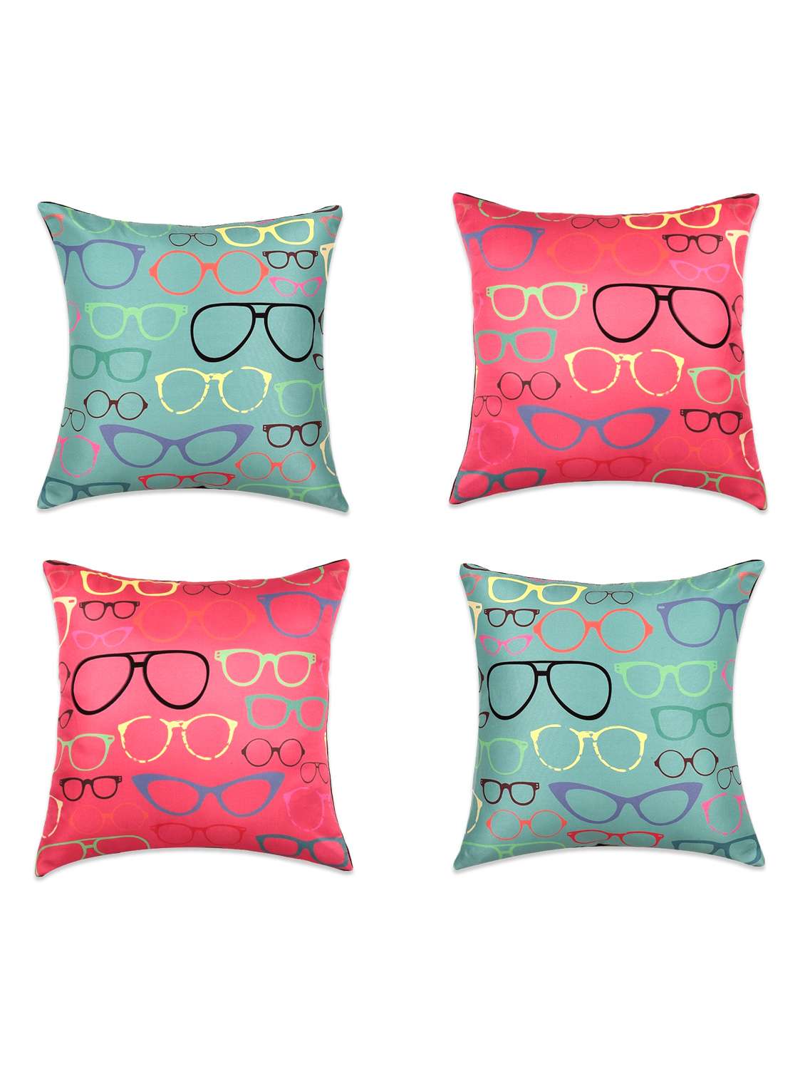 Buy online Quirky Digital Print Cushion Covers(set Of 4) from Cushions