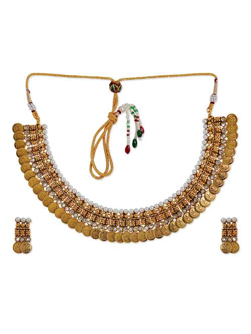 Buy Online Sensual Gold Temple Choker Set With Earrings From Imitation Jewellery For Women By Maayra For 2075 At 0 Off 2020 Limeroad Com limeroad